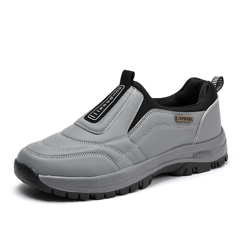 Men's Winter Comfortable Fur Lined Waterproof Walking Shoes