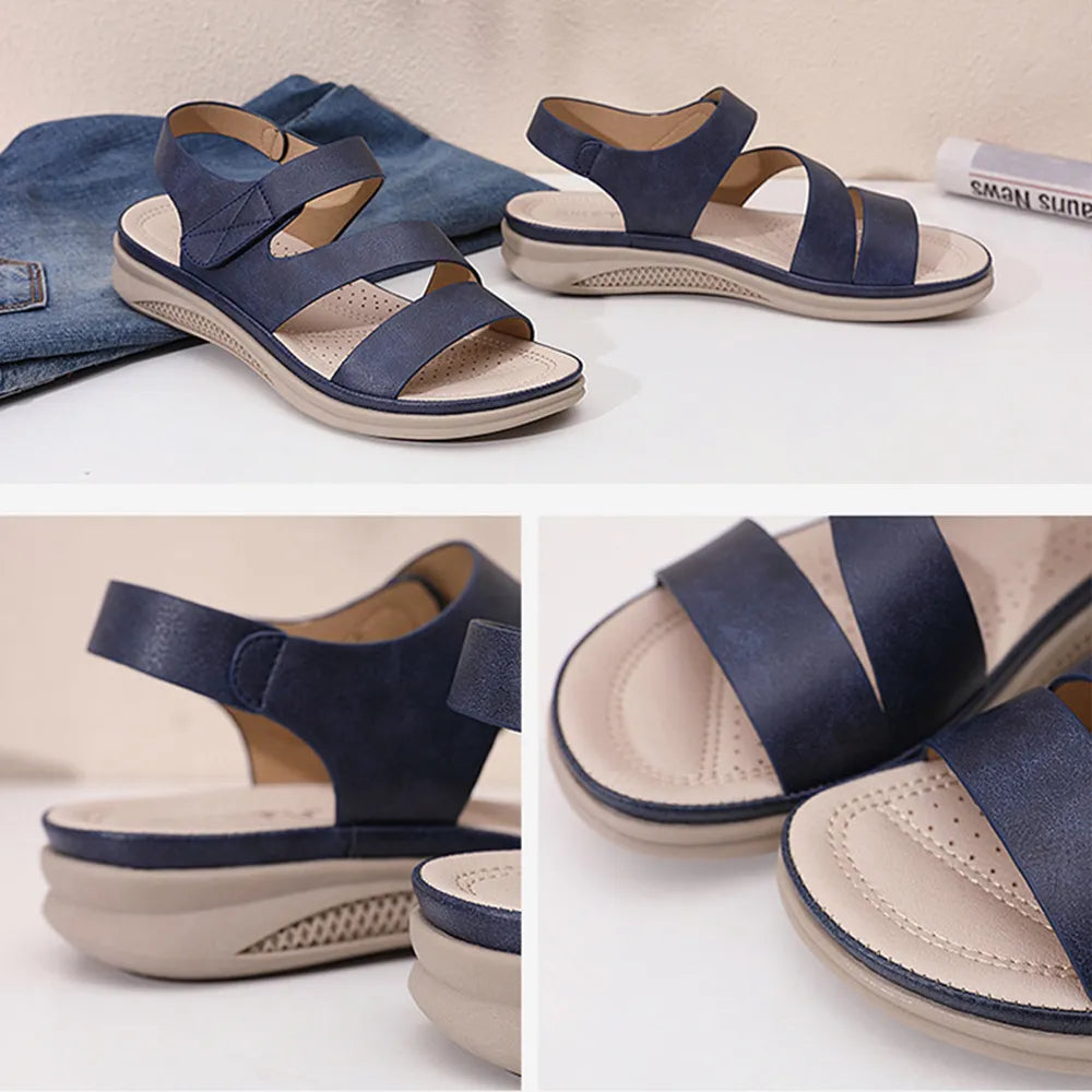 Lightweight Velcro Fastening Women's Oversized Sandals