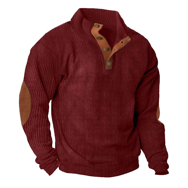 Men's Outdoor Casual Stand Collar Long Sleeve Shirt