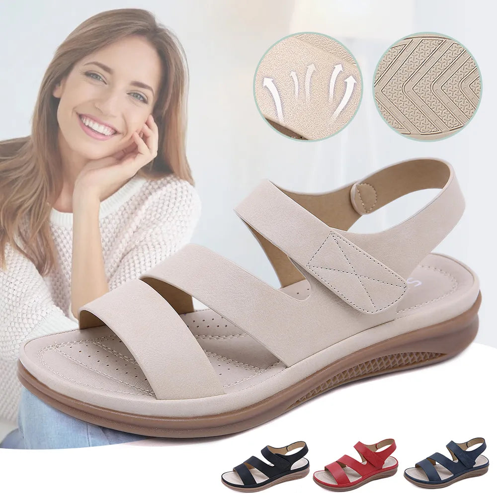 Lightweight Velcro Fastening Women's Oversized Sandals