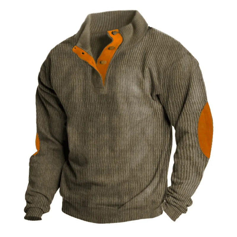 Men's Outdoor Casual Stand Collar Long Sleeve Shirt