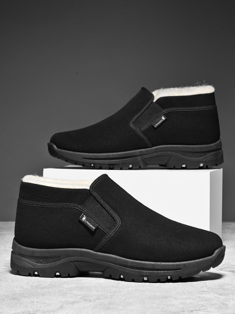 CANEMON LY2568 black sole winter shoe side view