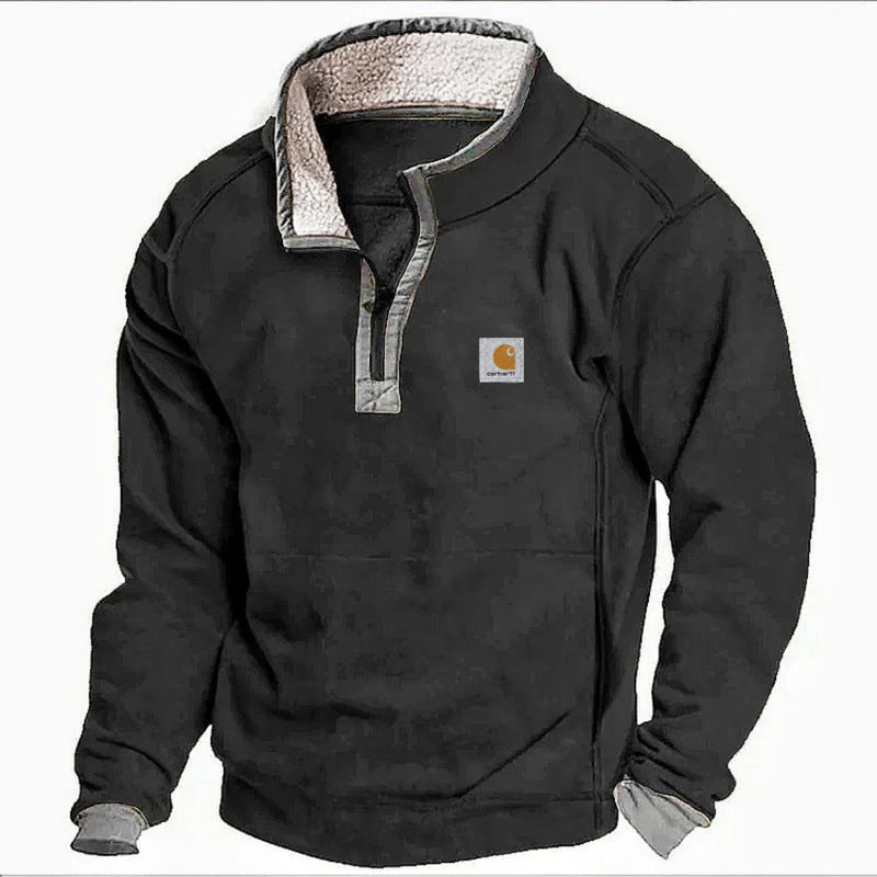 Men's Casual Lapel Zip Sweatshirt