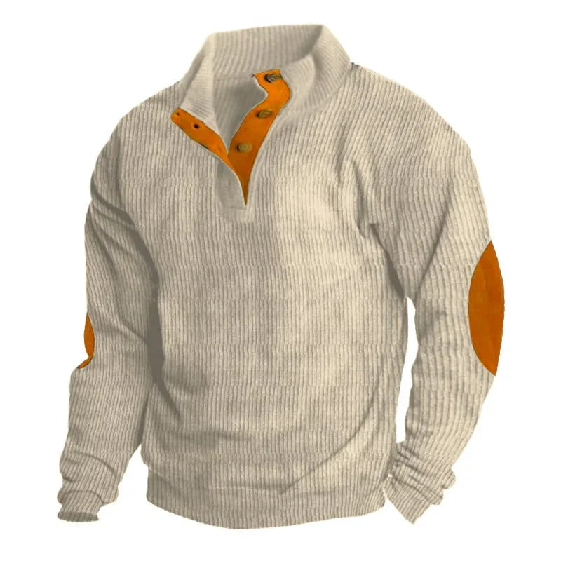 Men's Outdoor Casual Stand Collar Long Sleeve Shirt