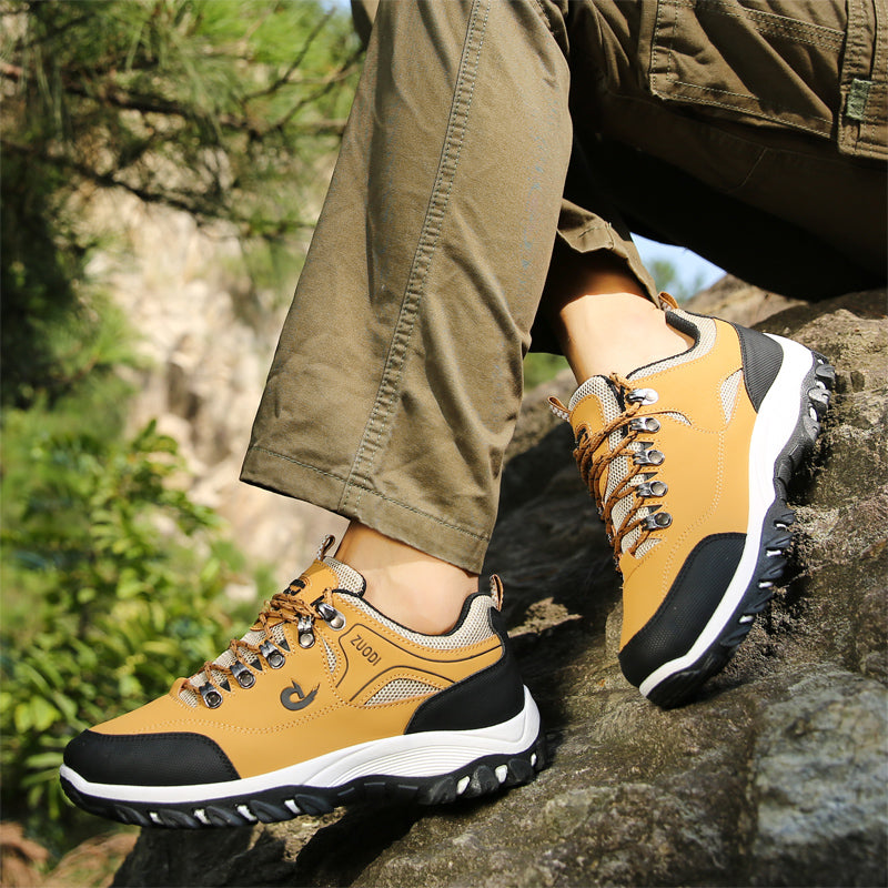 Men's Good Arch Support, Soft Leather Comfortable Outdoor Non-Slip Shoes