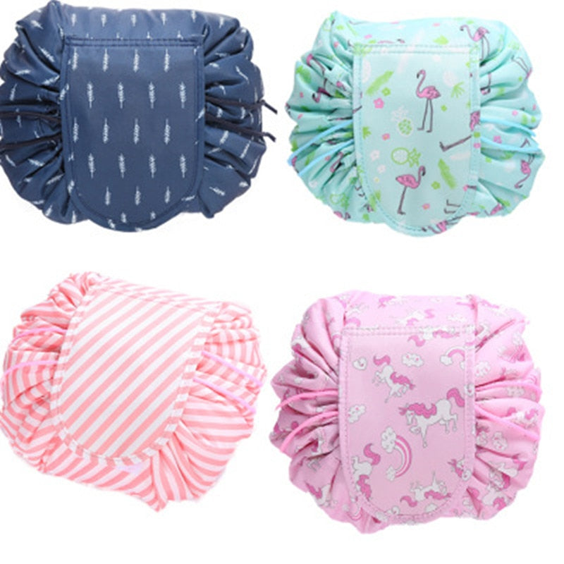 PLEEGA Women Drawstring Travel Cosmetic Bag Makeup Bag Organizer Make Cosmetic Bag Case Storage Pouch Toiletry Beauty Kit Box