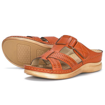 Leather Soft Footbed Arch Support Sandals 2024