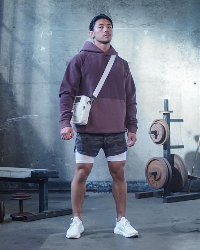 Mens 3 in 1 Workout Shorts - Quick Dry with Phone & Towel Holder