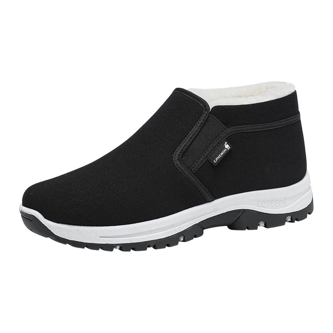 Men's fleece-lined winter slip-on shoes