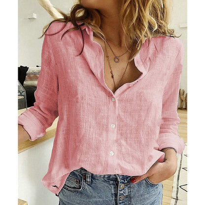 Women's Casual Loose Breathable Flax Shirt