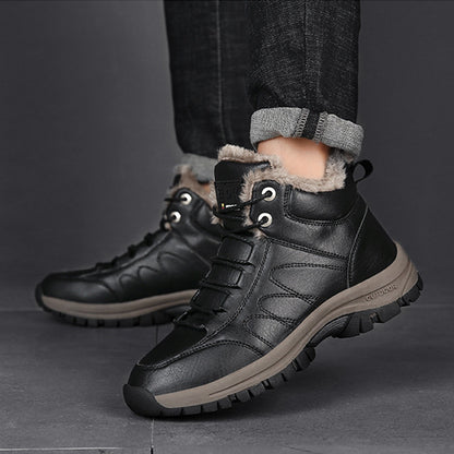 Men's Hiking Hand-Sewn Leather Winter Snow Boots