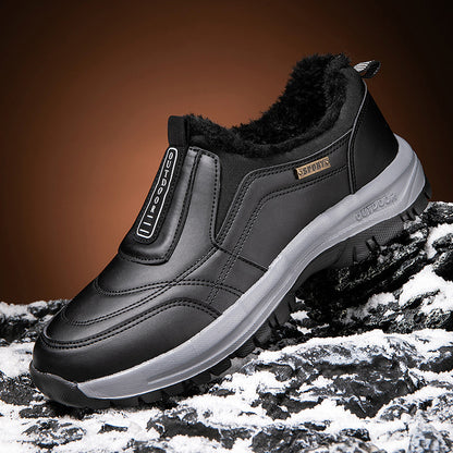 Men's Winter Comfortable Fur Lined Waterproof Walking Shoes