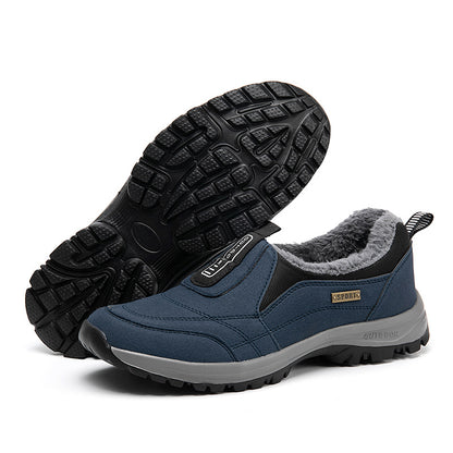 Men's Winter Comfortable Fur Lined Waterproof Walking Shoes