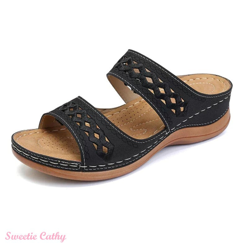Women's Slope Heel Orthopedic Sandals – SweetieCathy