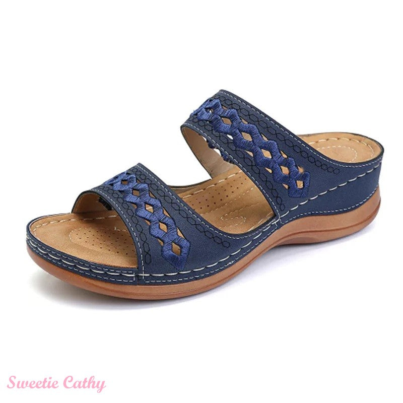 Women's Slope Heel Orthopedic Sandals – SweetieCathy