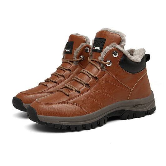 Men's Hiking Hand-Sewn Leather Winter Snow Boots