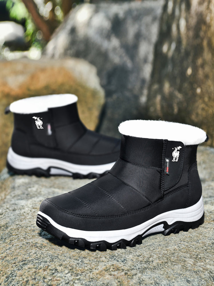 CANEMON 2135 Black men's fleece-lined winter boots detail
