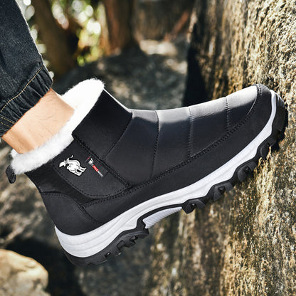 CANEMON 2135 black pull-on winter ankle boot side view