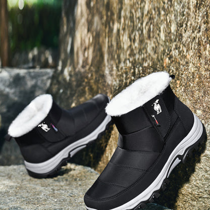 CANEMON 2135 gray fleece-lined ankle boot lifestyle view