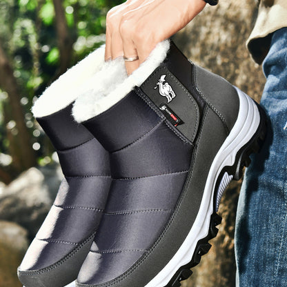 CANEMON 2135 gray pull-on ankle boots easy-on view