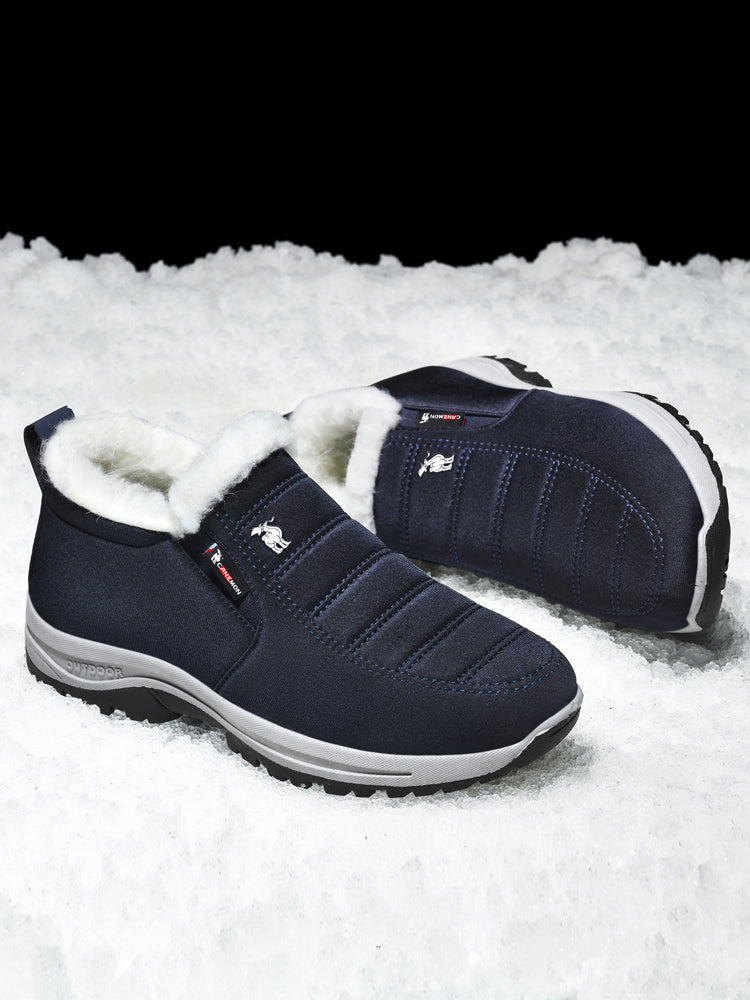 CANEMON 2139 men's fleece-lined winter ankle shoes Navy view 4