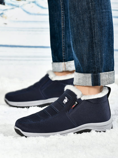 CANEMON 2139 men's fleece-lined winter ankle shoes Navy view 6