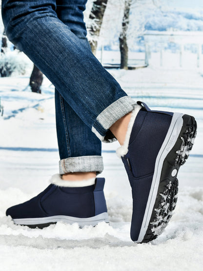 CANEMON 2139 men's fleece-lined winter ankle shoes Navy view 7