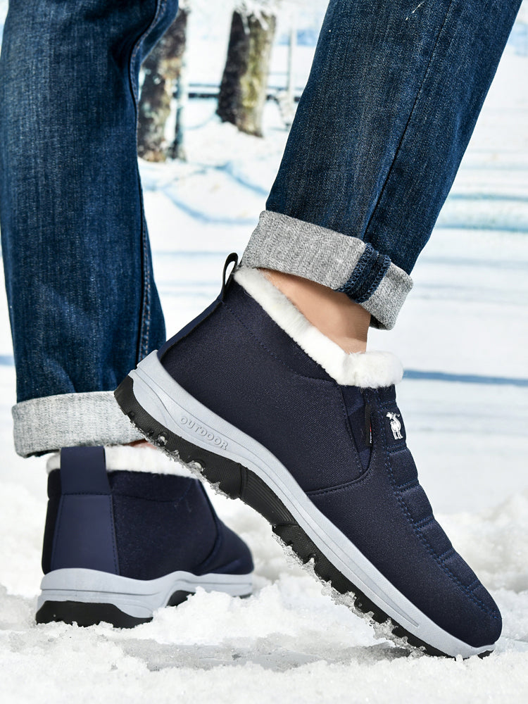 CANEMON 2139 men's fleece-lined winter ankle shoes Navy view 8