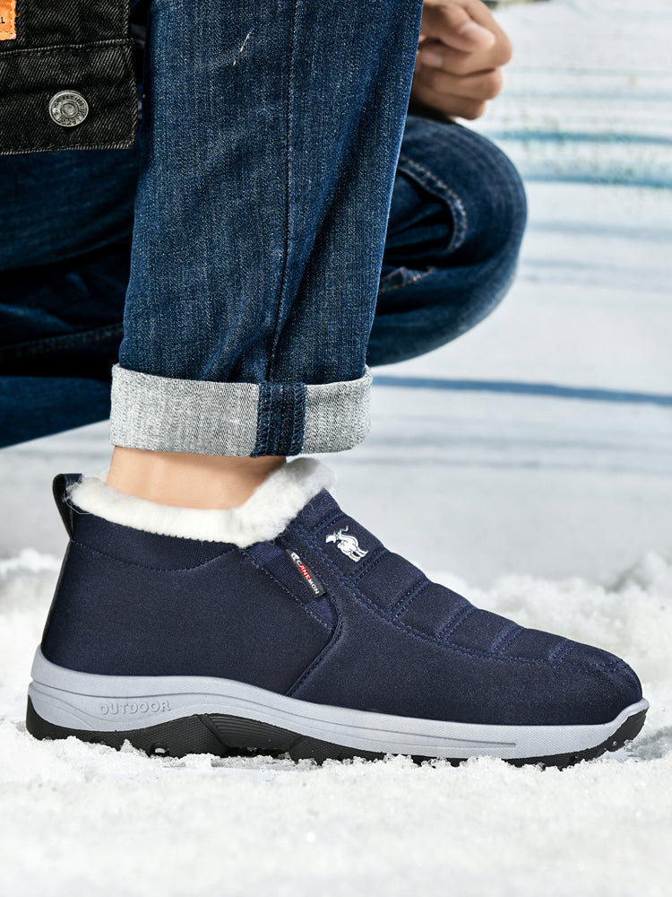 CANEMON 2139 men's fleece-lined winter ankle shoes Navy view 9