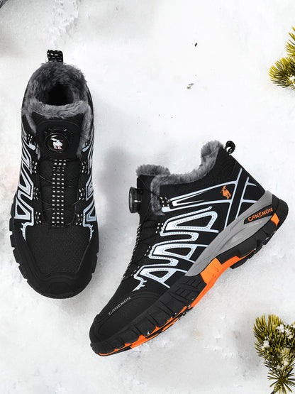 CANEMON 2939 men's fleece-lined winter walking shoes in Black - view 6