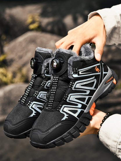 CANEMON 2939 men's fleece-lined winter walking shoes in Black - view 7