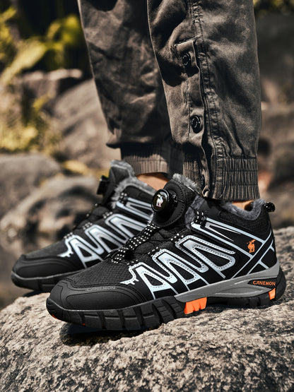 CANEMON 2939 men's fleece-lined winter walking shoes in Black - view 8