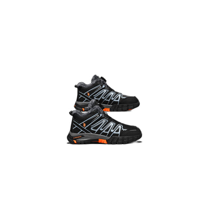 CANEMON 2939 men's fleece-lined winter walking shoes in Black - main view