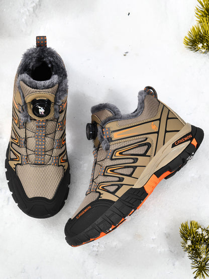 CANEMON 2939 men's fleece-lined winter walking shoes in Brown - view 6