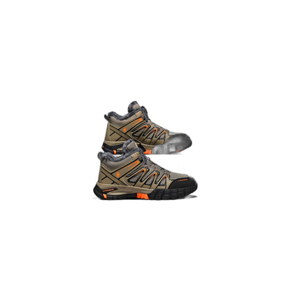 CANEMON 2939 men's fleece-lined winter walking shoes in Brown - main view