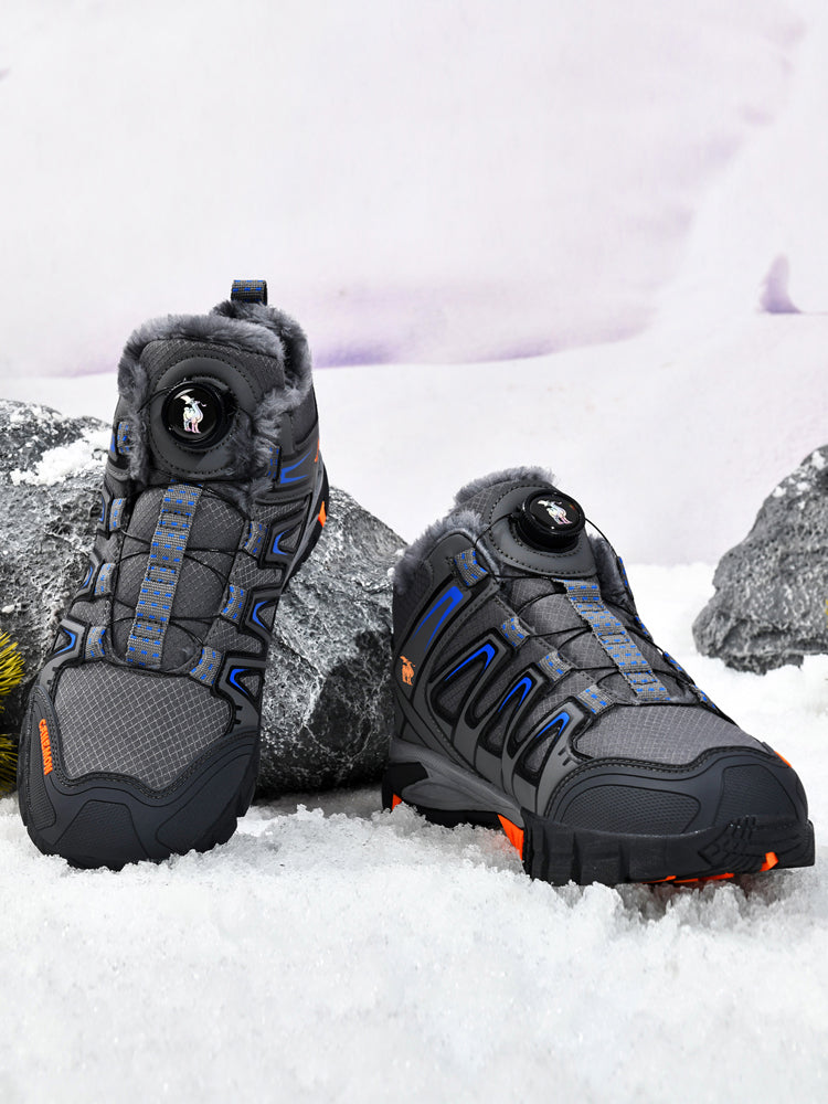 CANEMON 2939 men's fleece-lined winter walking shoes in Gray - view 5