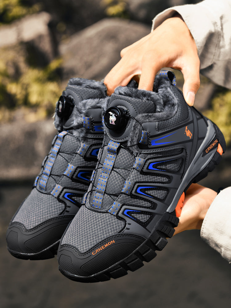 CANEMON 2939 men's fleece-lined winter walking shoes in Gray - view 7