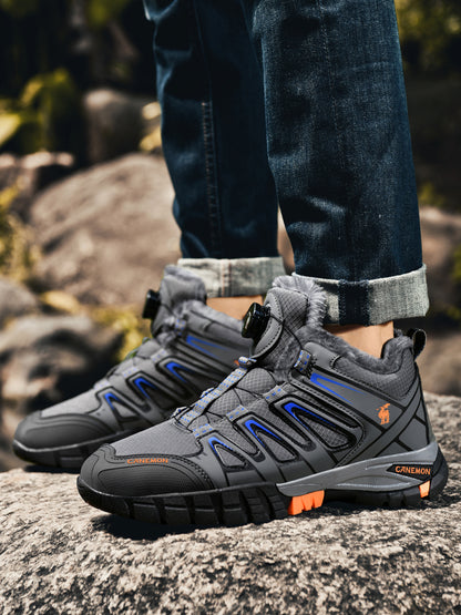 CANEMON 2939 men's fleece-lined winter walking shoes in Gray - view 8