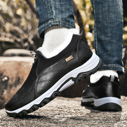 CANEMON 3351 black fleece-lined slip-on shoes, view 06