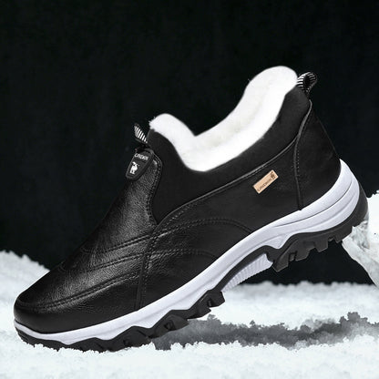 CANEMON 3351 black fleece-lined slip-on shoes, view 07