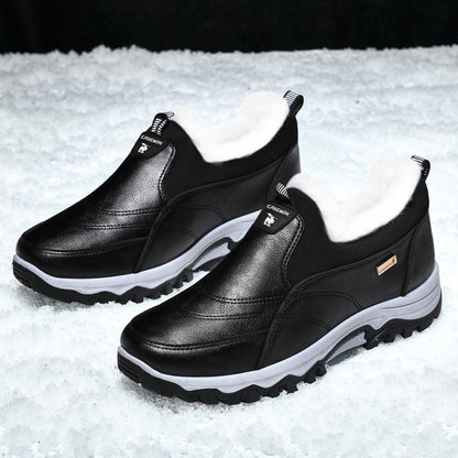 CANEMON 3351 black fleece-lined slip-on shoes, view 08
