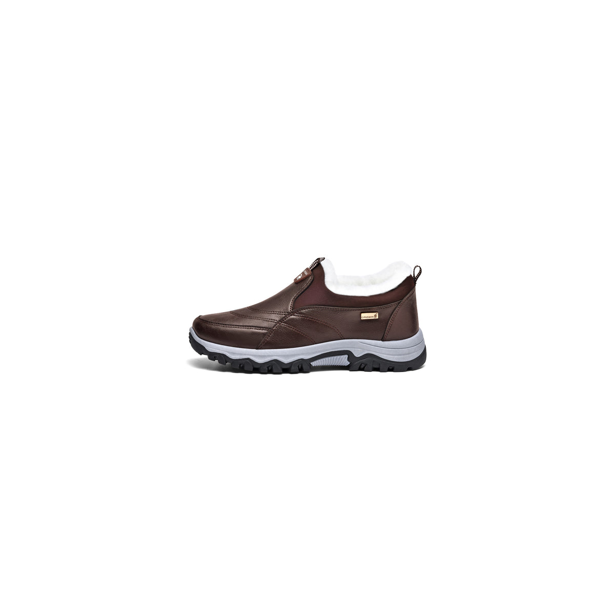 CANEMON 3351 fleece-lined slip-on winter shoe brown