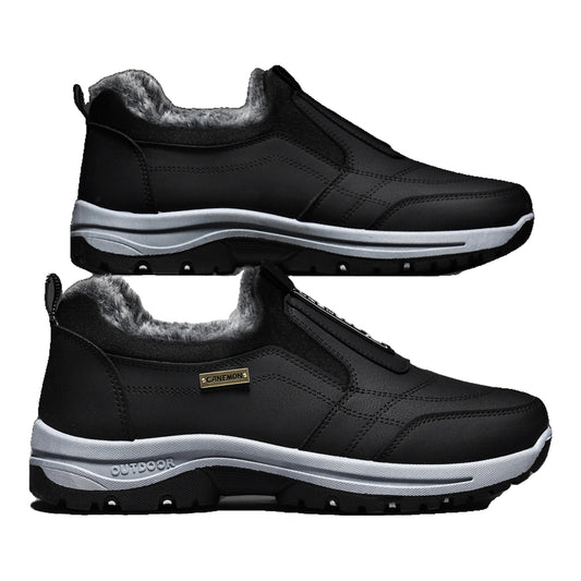 CANEMON 3371 black shoes, pair in side view on white background