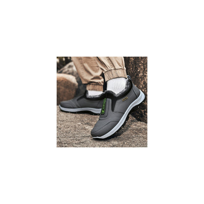 CANEMON 3371 Gray fleece-lined winter slip-on shoes 06 view