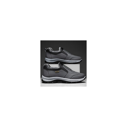 CANEMON 3371 Gray fleece-lined winter slip-on shoes main view