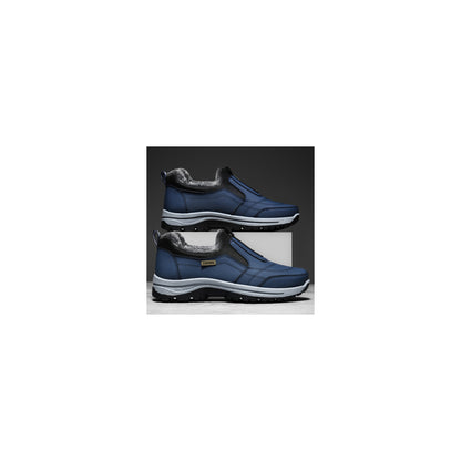 CANEMON 3371 Navy fleece-lined winter slip-on shoes main view