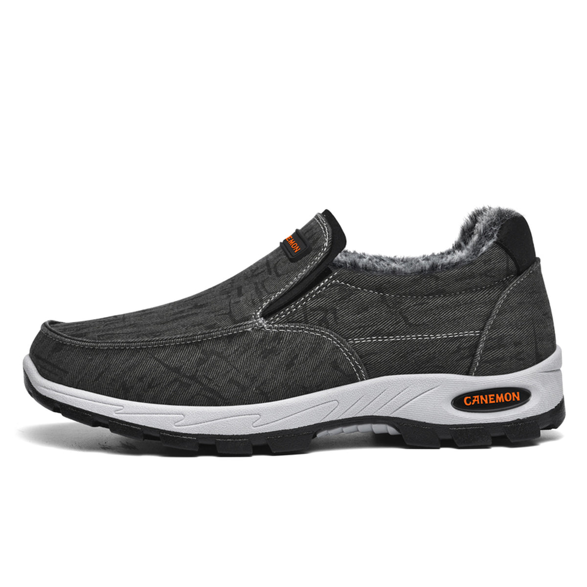 CANEMON 339 black plush-lined slip-on shoe, manufacturer photo 01