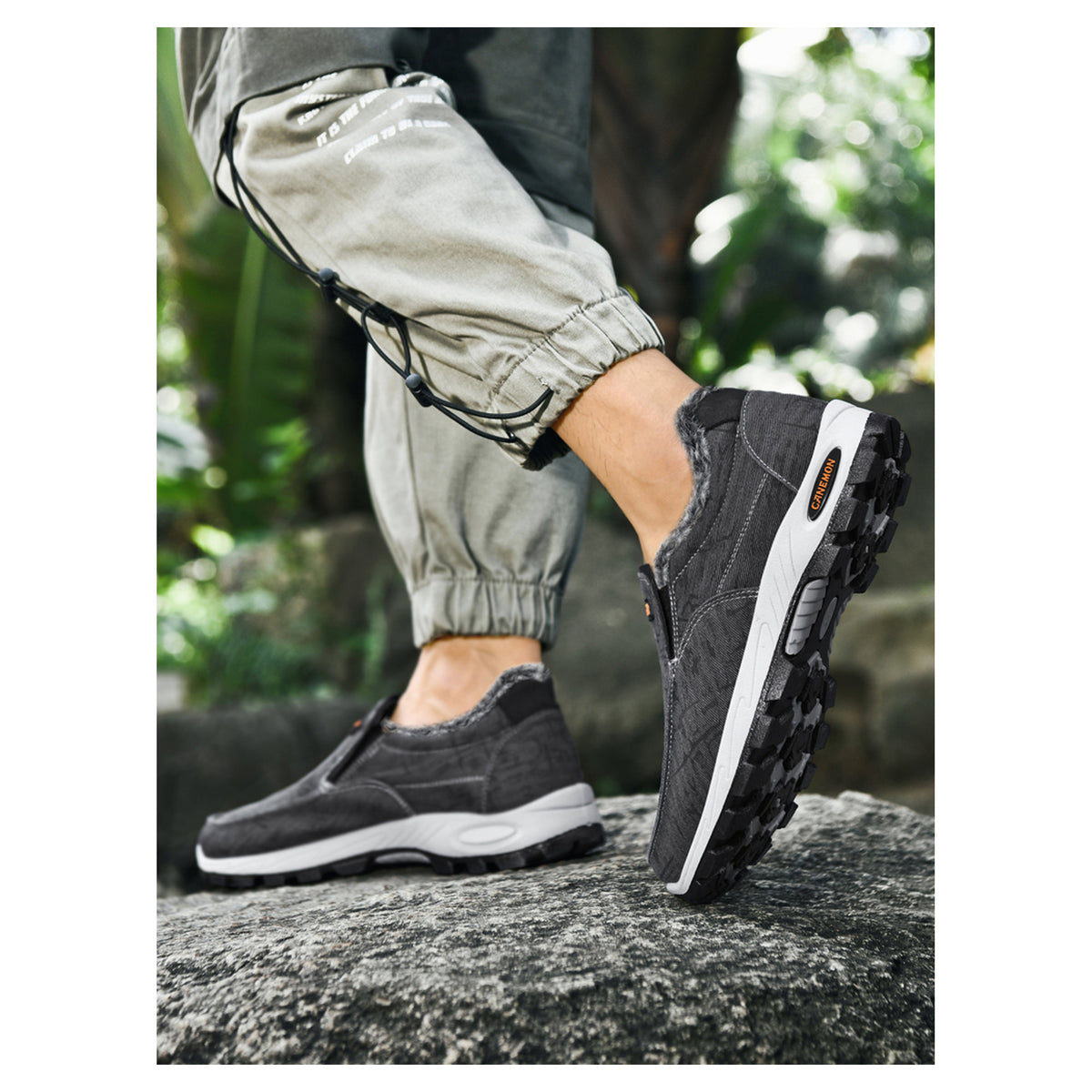 CANEMON 339 black plush-lined slip-on shoe, manufacturer photo 06
