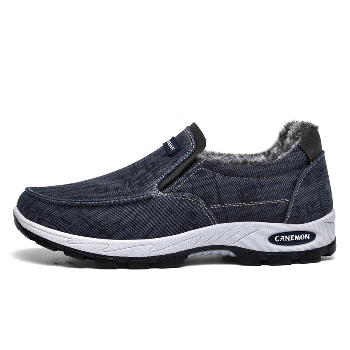 CANEMON 339 blue plush-lined slip-on shoe, manufacturer photo 01