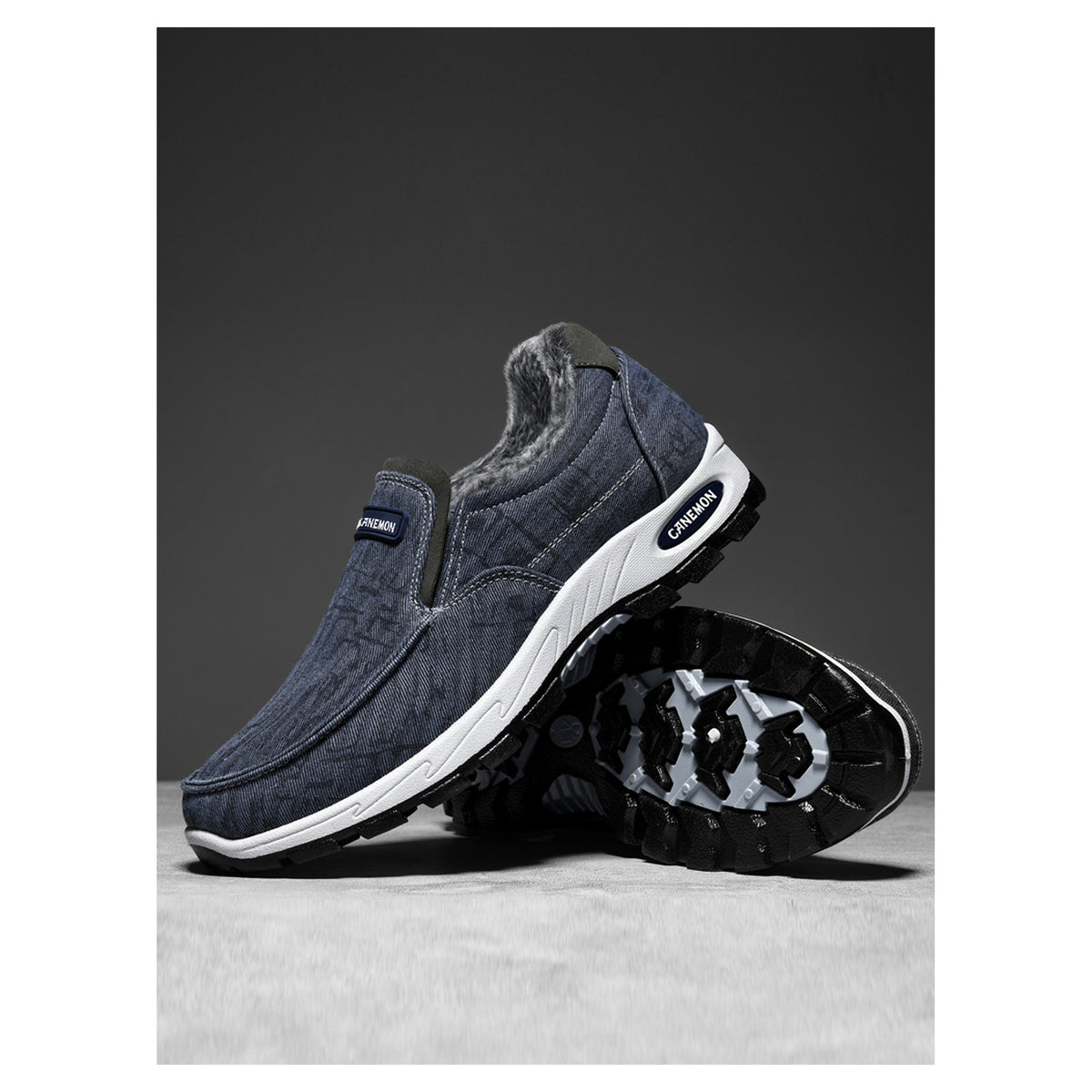 CANEMON 339 blue plush-lined slip-on shoe, manufacturer photo 03